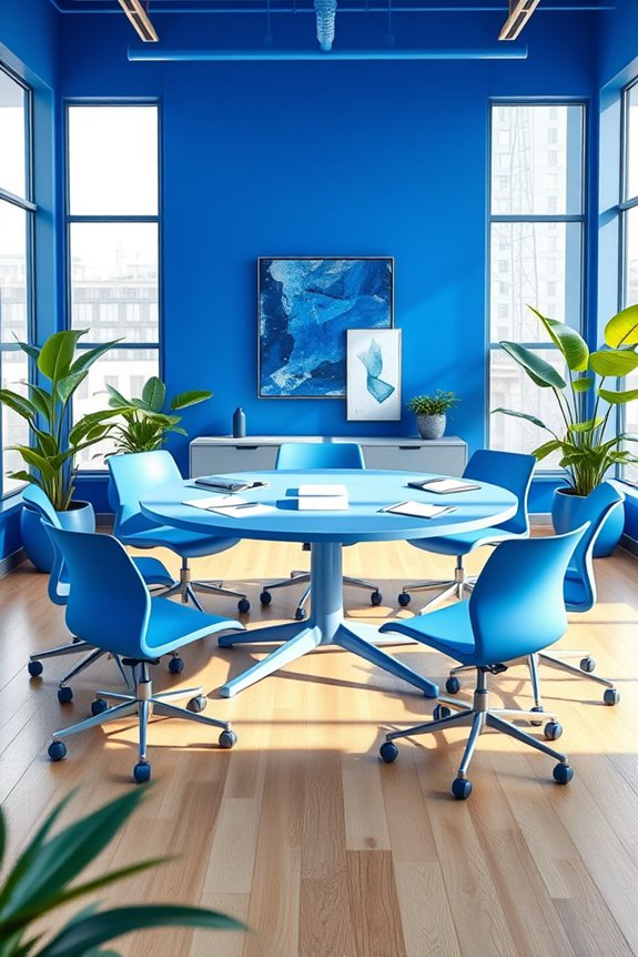 blue teamwork collaboration zones