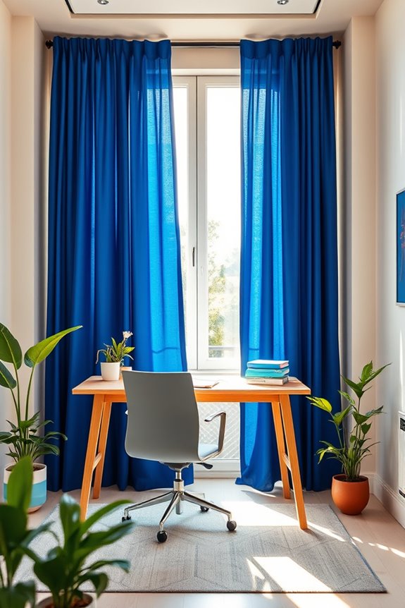 blue window treatment options
