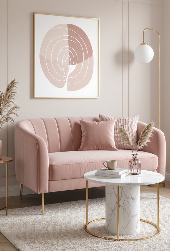 blush accents textured neutral balance