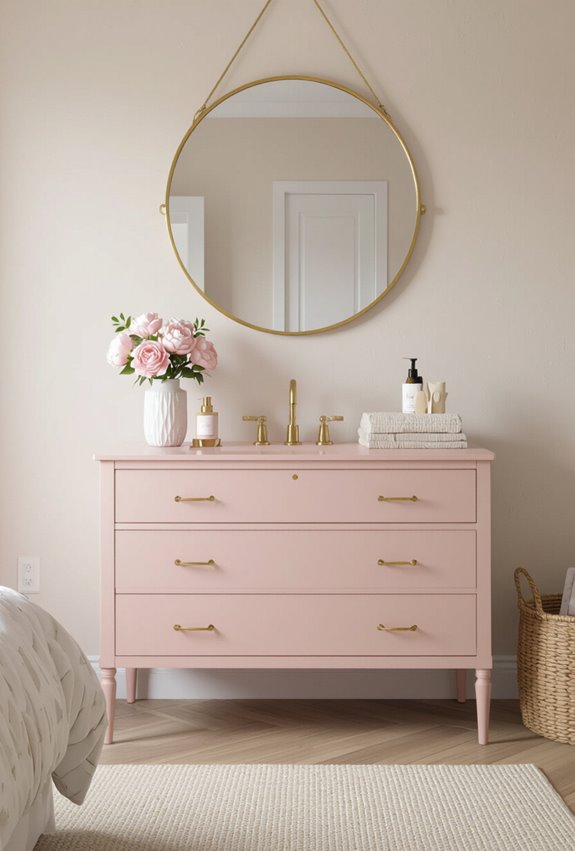 blush frenchic rose vanity
