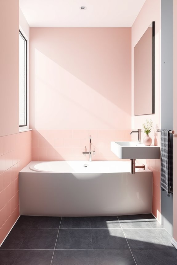 blush pink meets charcoal elegance