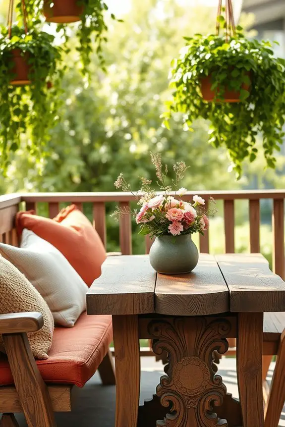bohemian balcony retreat setup