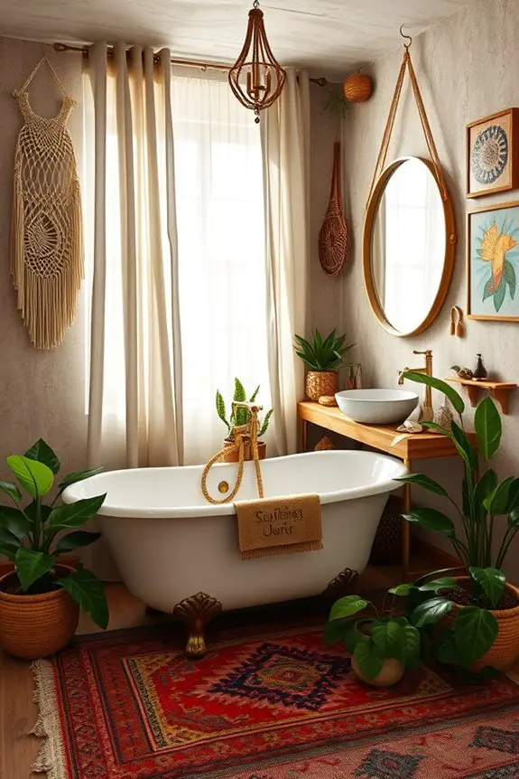 bohemian bathroom decor ideas