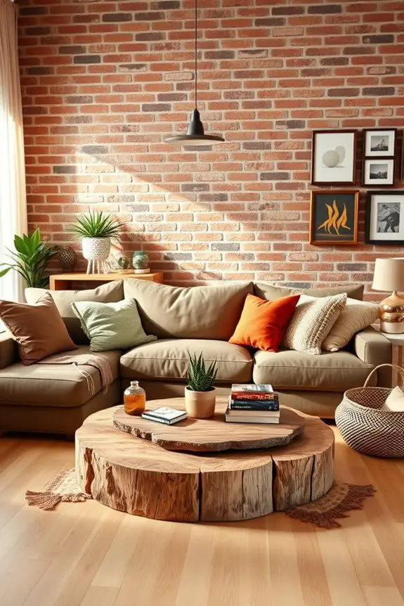 bohemian brick wall decor