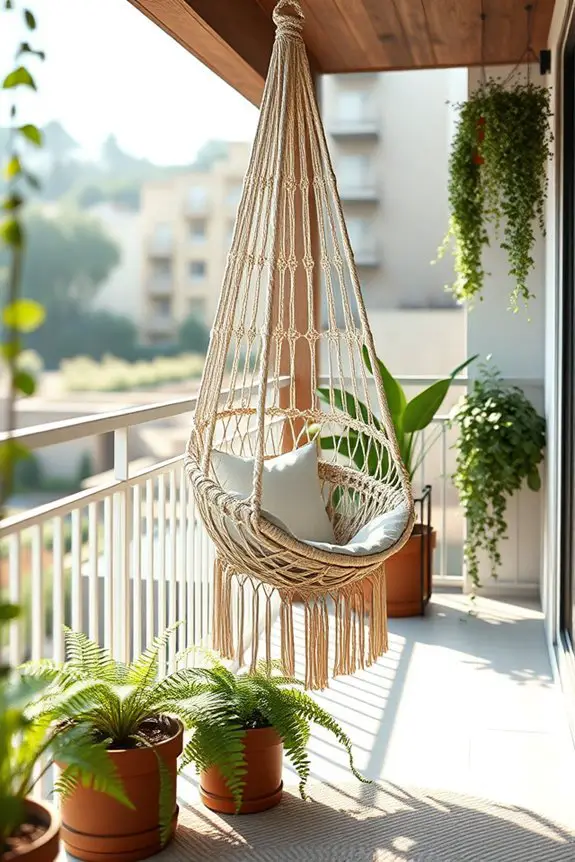 bohemian macrame relaxation chair