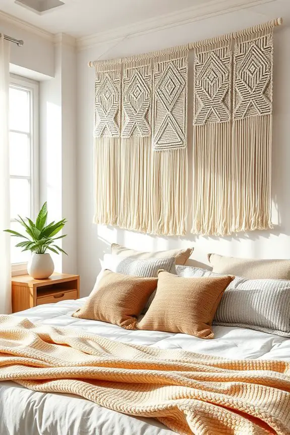 bohemian macrame wall artistry
