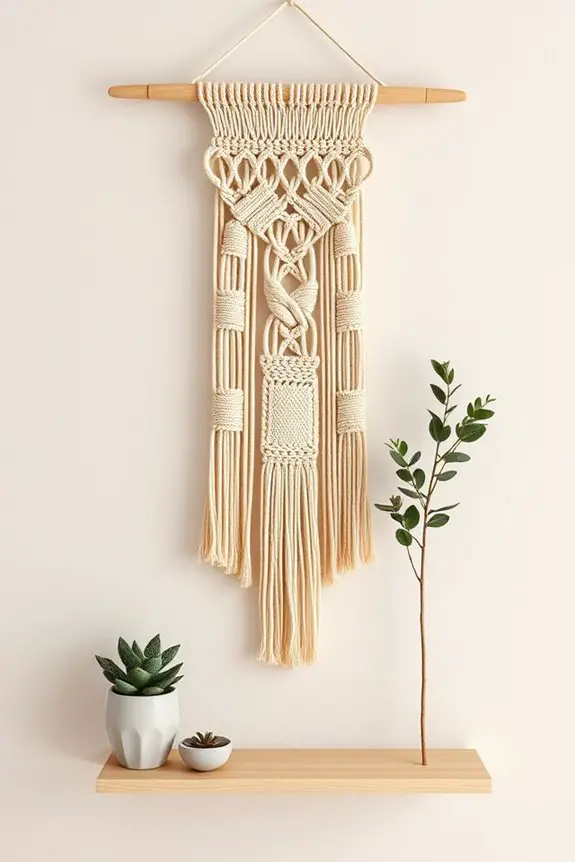 bohemian macrame wall decor