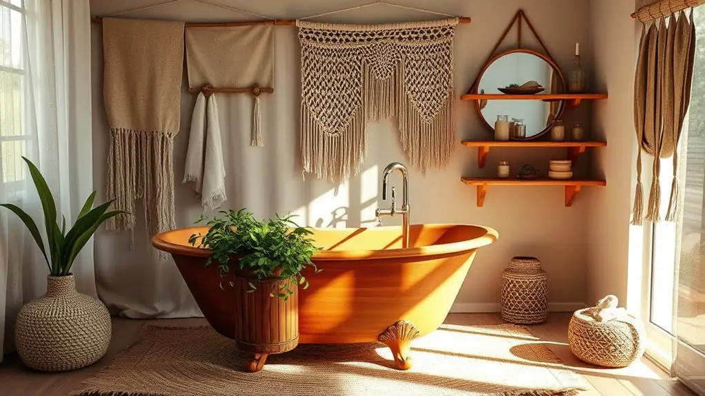 boho bathroom tranquility ideas