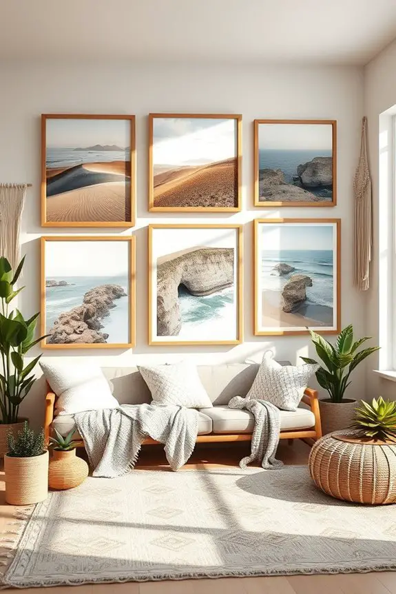 boho framed land and sea