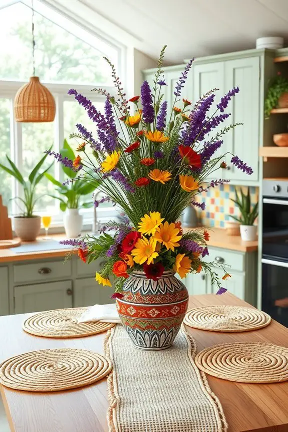 boho kitchen statement centerpiece