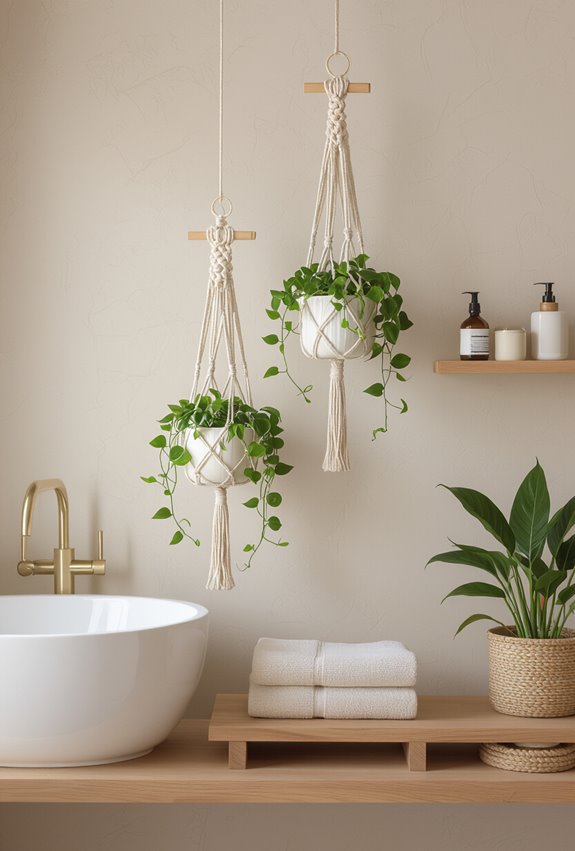 boho macram hanging planters