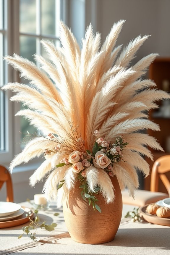 boho pampas grass arrangements