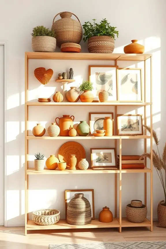 boho shelf styling tips