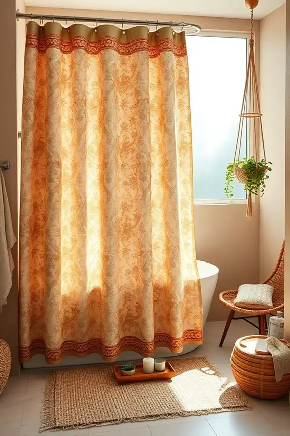 boho shower curtain style