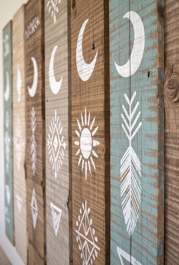 boho wall art creation