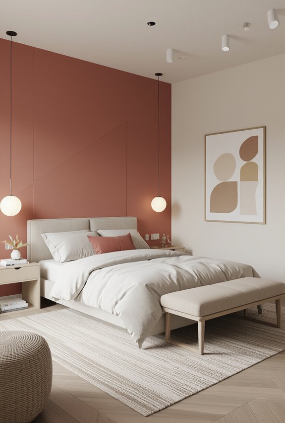 bold accent wall neutral surroundings