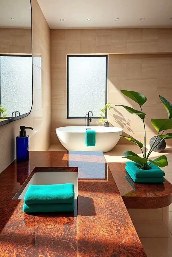 bold accents enhance granite