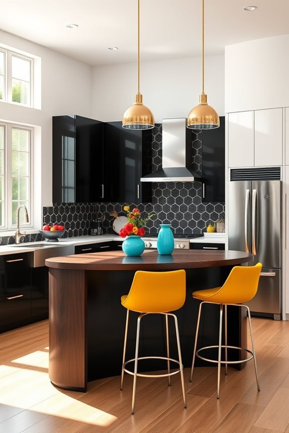 bold accents in kitchen