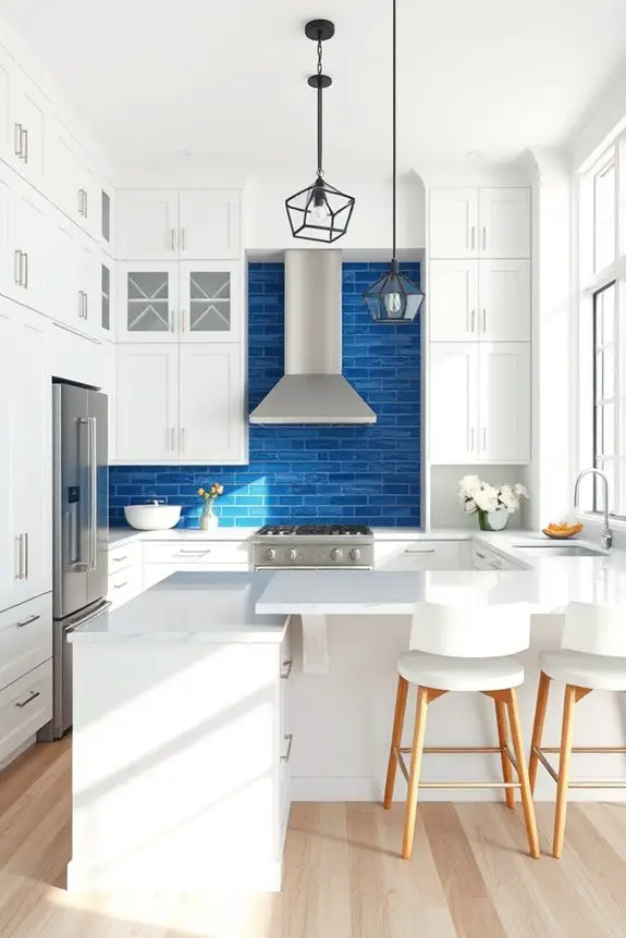 bold accents in white