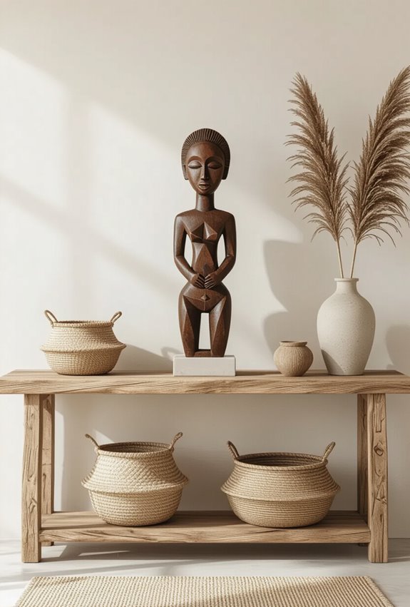 bold ancestral sculptural displays