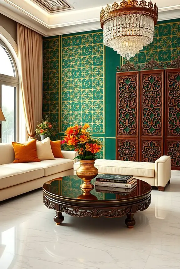 bold arabian accent walls