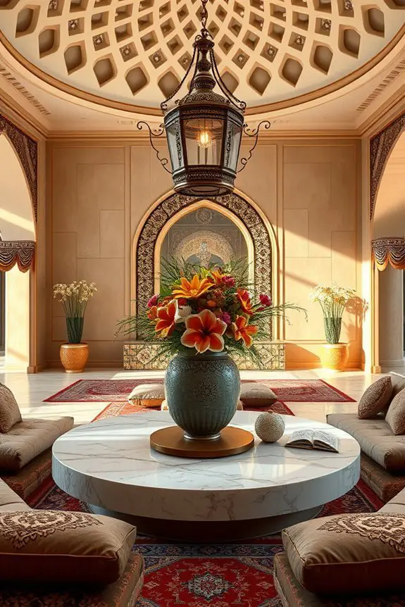 bold arabian inspired centerpieces