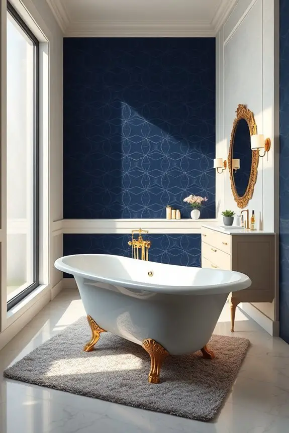 bold artistic bathroom wallpaper