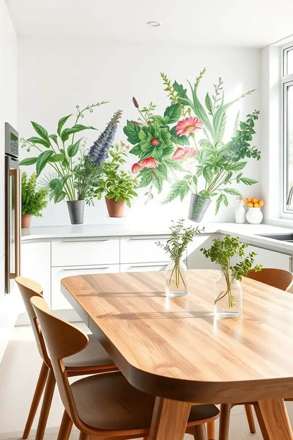 bold artistic kitchen murals