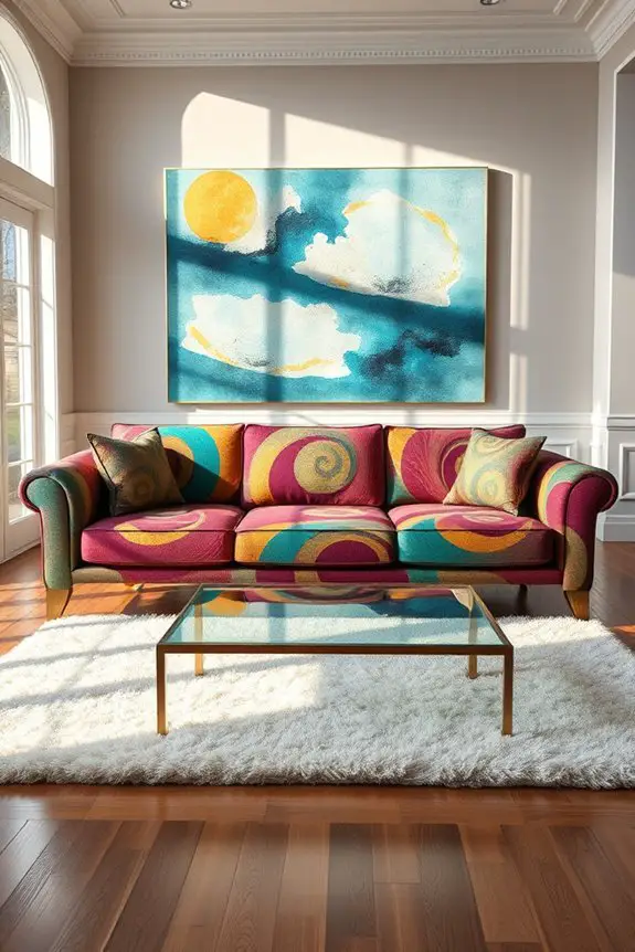 bold artistic statement sofas