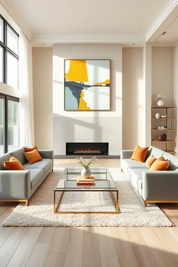 bold artwork enhances spaces