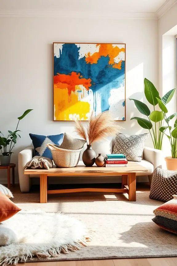 bold artwork for boho