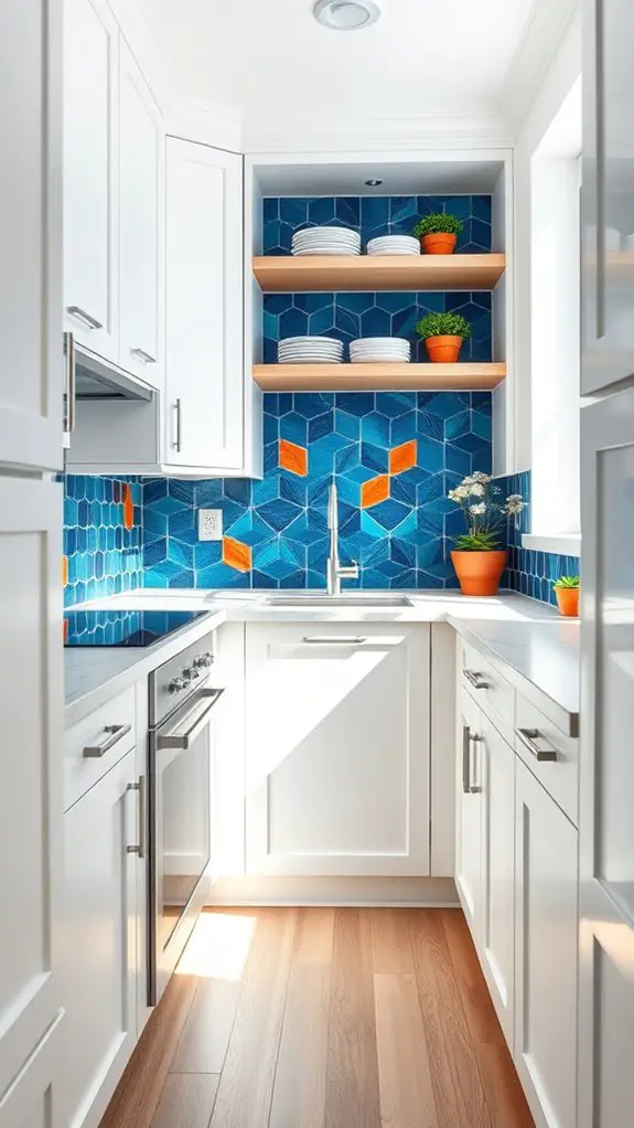 bold backsplashes enhance kitchens
