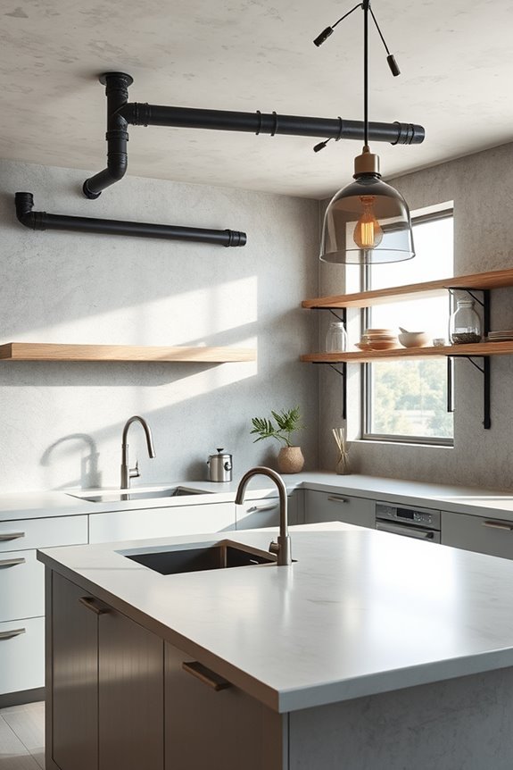 bold beton industrial kitchen