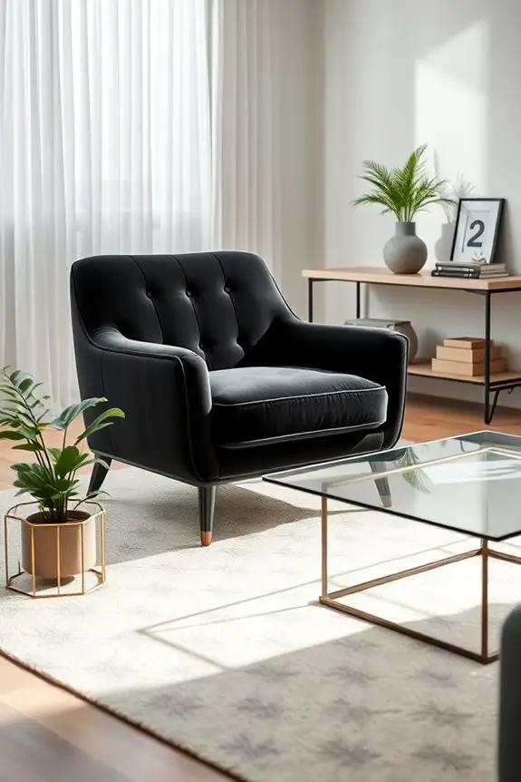 bold black accent chairs