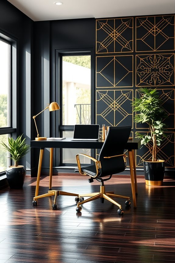 bold black and gold design