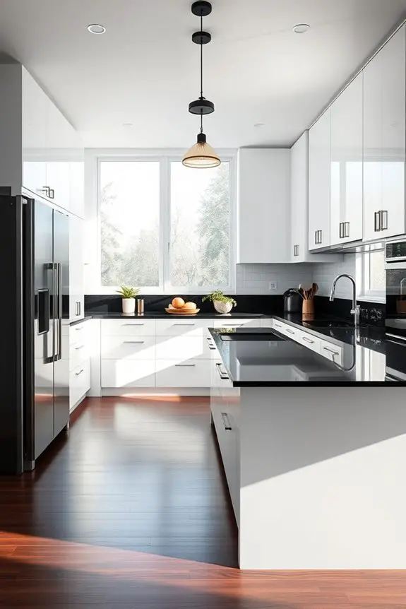 bold black and white contrasts