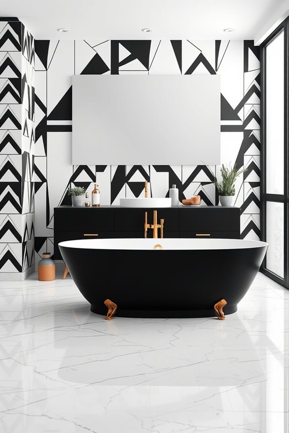 bold black and white wallpaper
