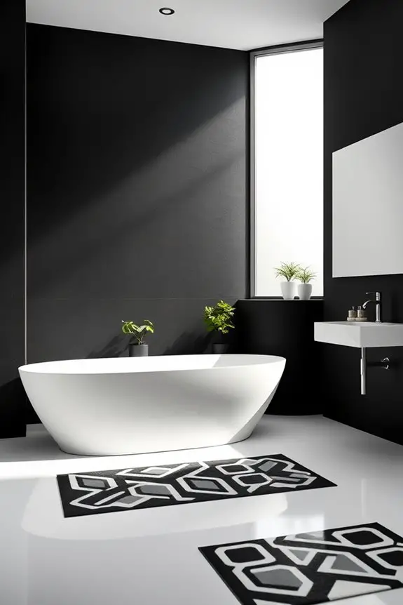 bold black bathroom design