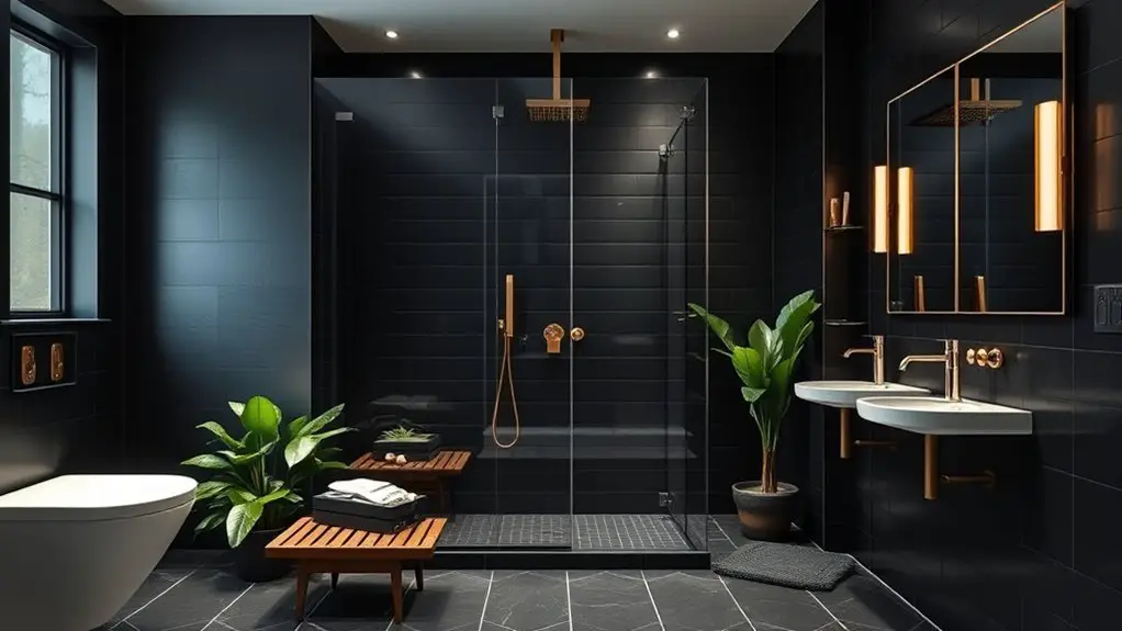 bold black bathroom designs