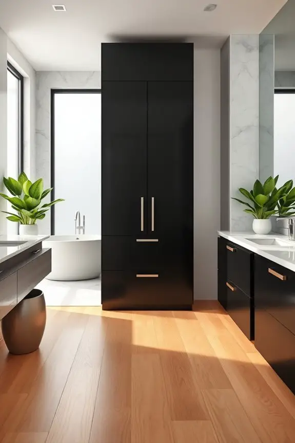 bold black bathroom elegance