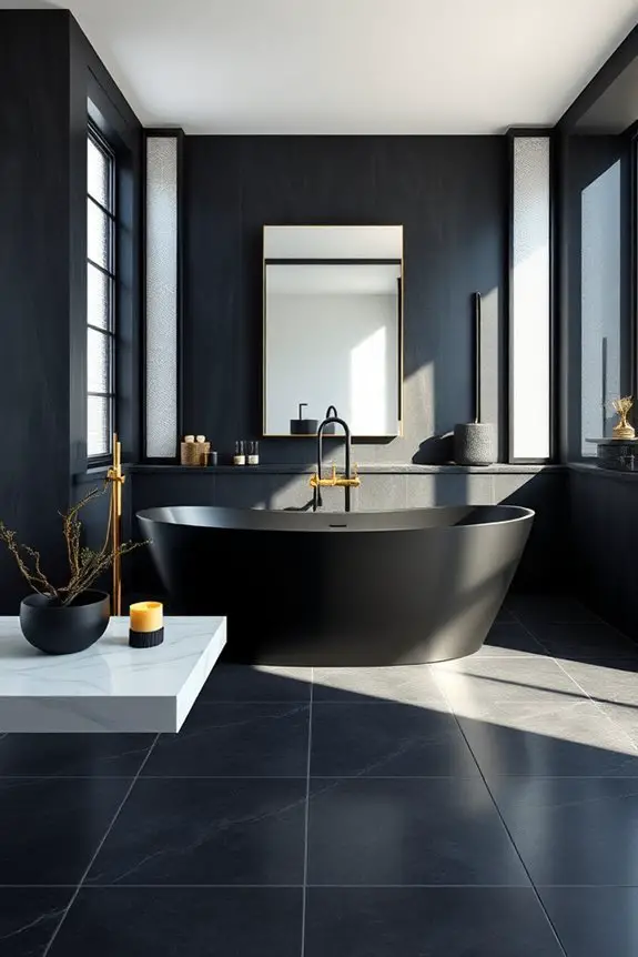 bold black bathtub elegance