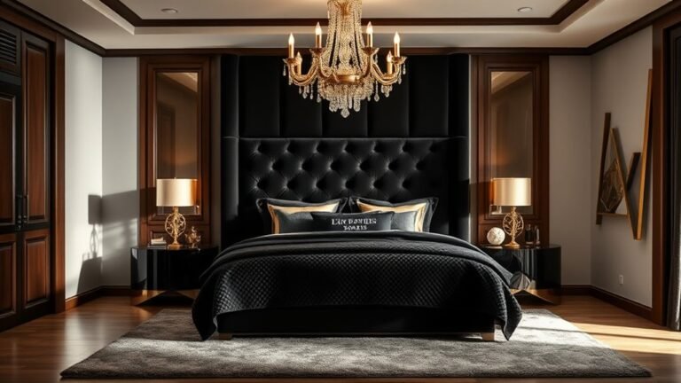 bold black bedroom designs
