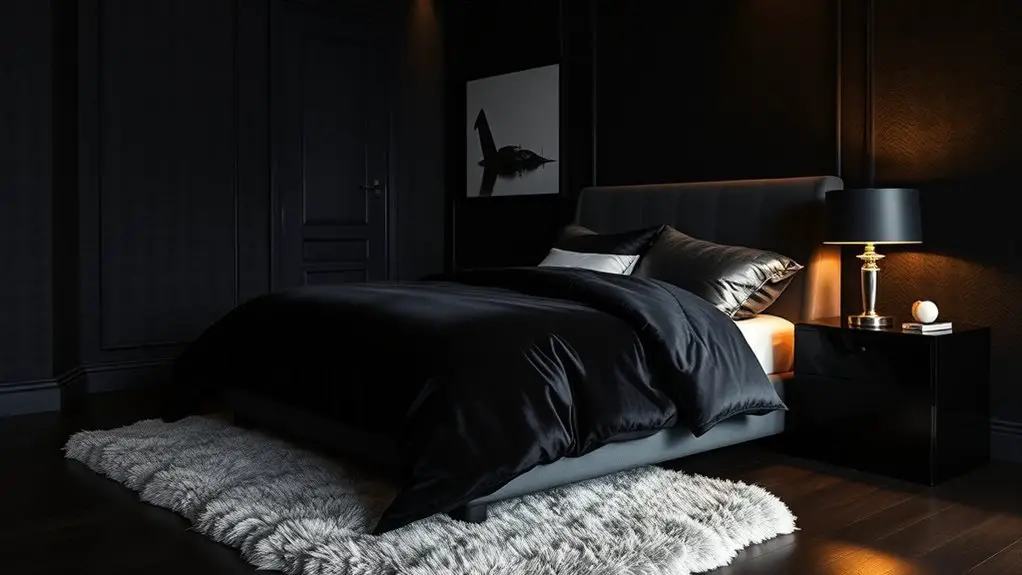 bold black bedroom designs