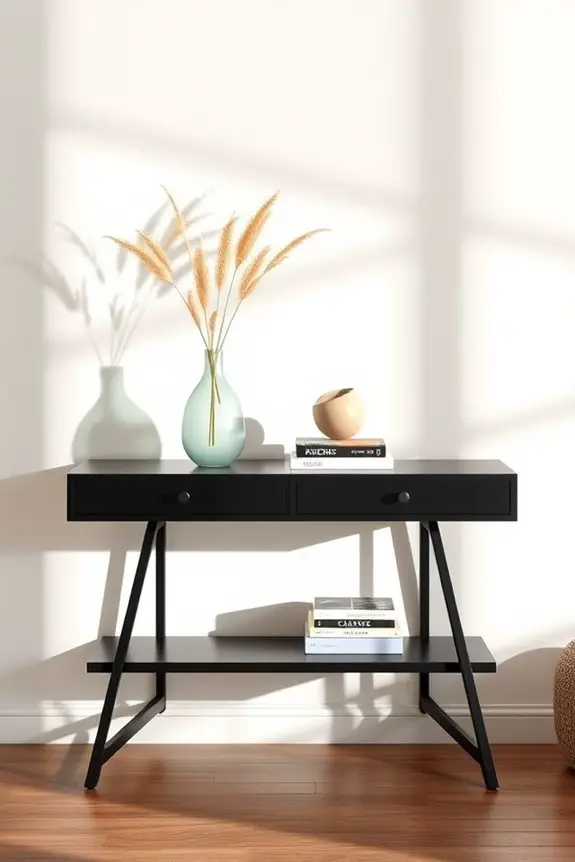 bold black console statement legs