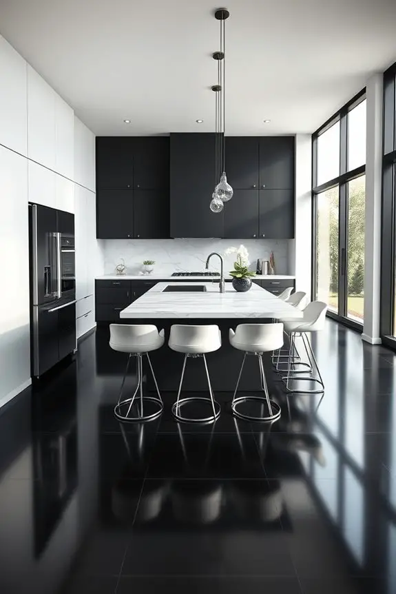 bold black floors elevate design