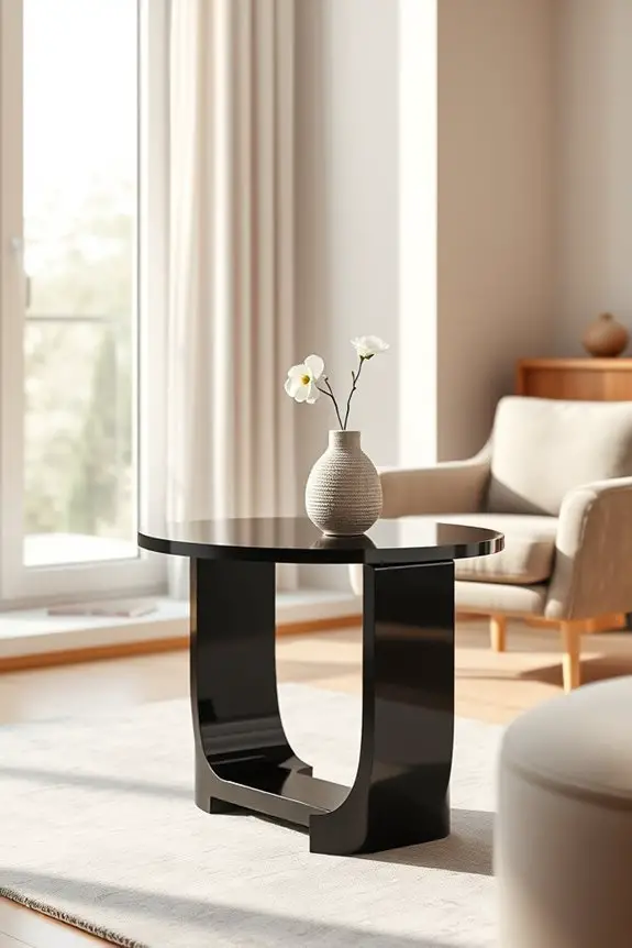 bold black side tables