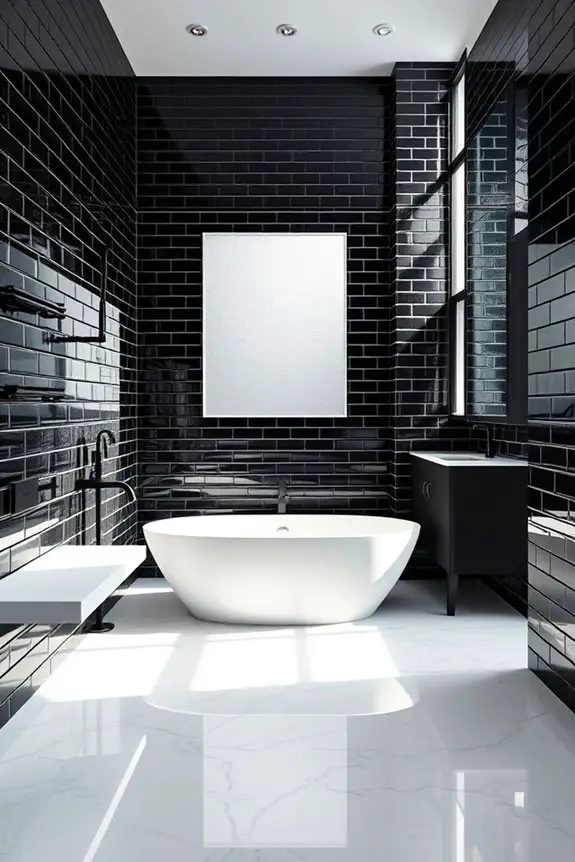 bold black tile designs