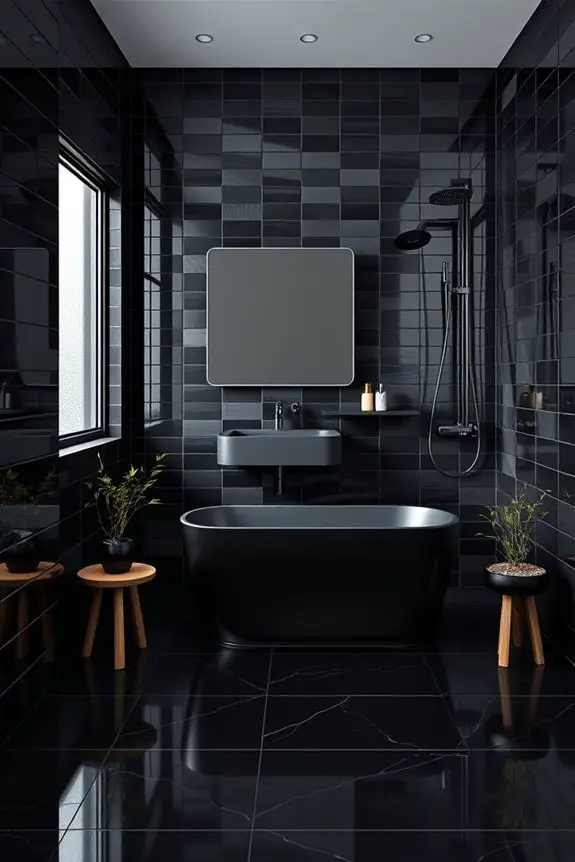 bold black tile elegance