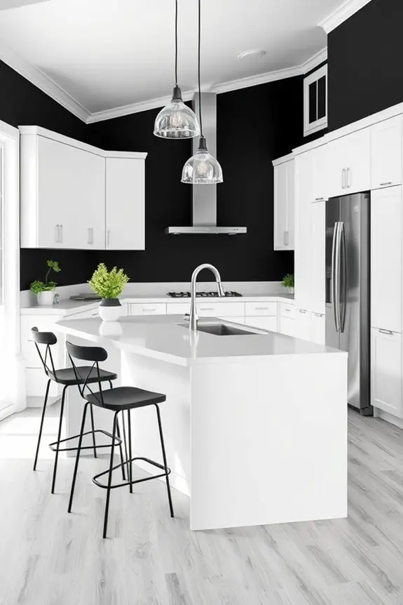 bold black wall contrast