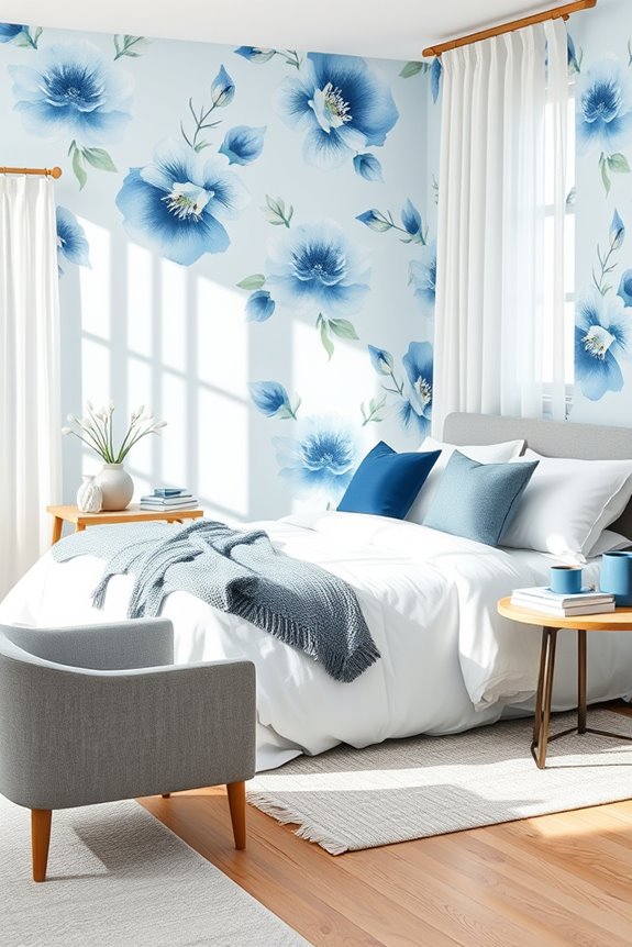bold blue floral transformation